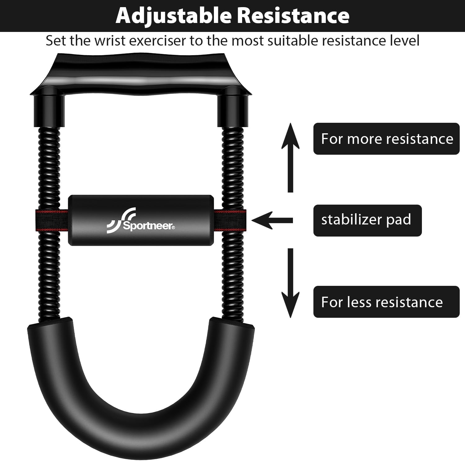 Forearm Strengthener Forearm Wrist Strengthener Exerciser with Adjustable Tension for Improving Strength - Hand Developer Arm Grip Workout Strength Trainer Home Gym Workout Equipment for Starter and Pro