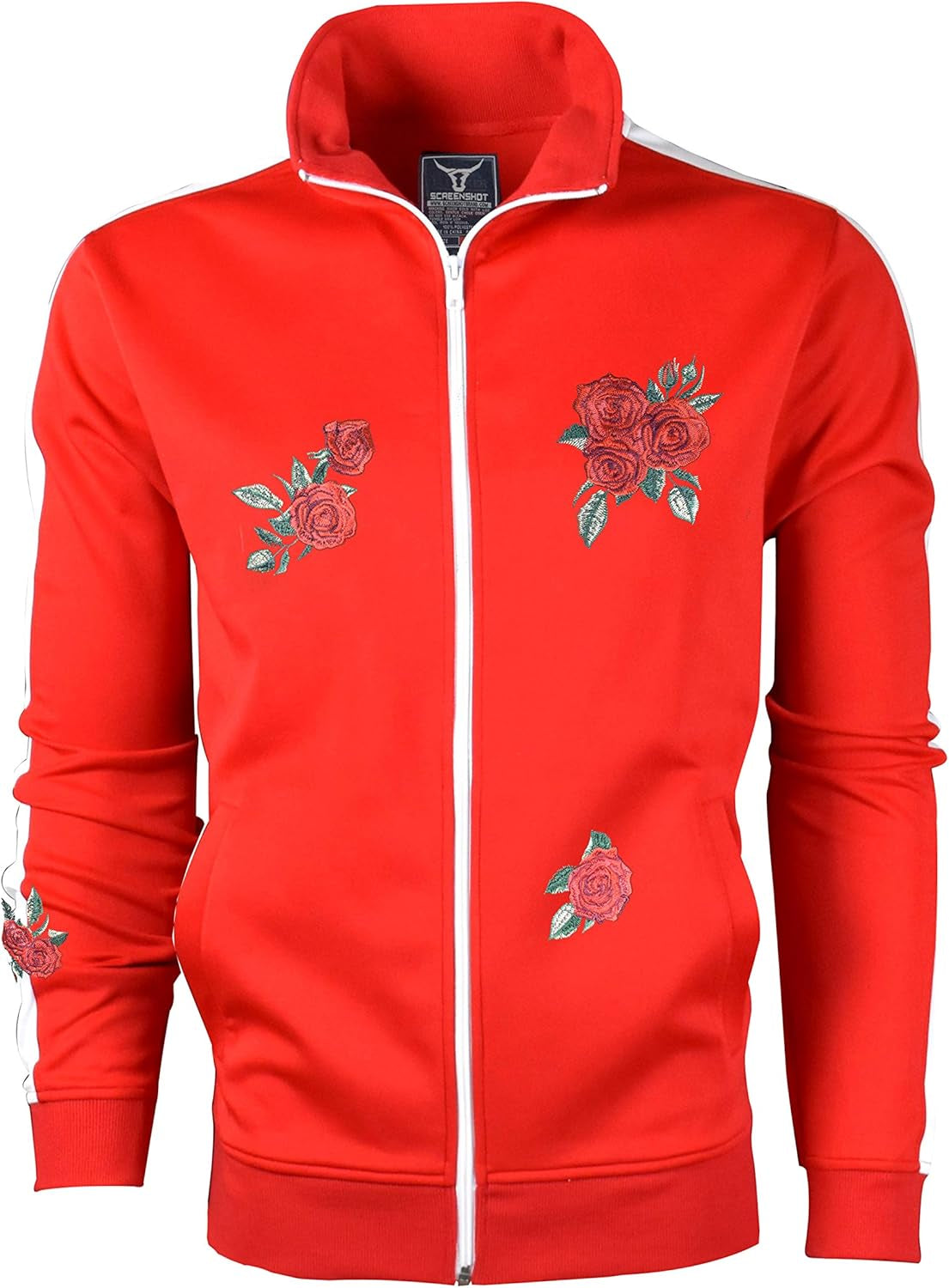 -TRACK JACKET Mens Urban Hip Hop Premium Track Jacket - Slim Fit Side Taping Sportswear Urbanwear Streetwear Top